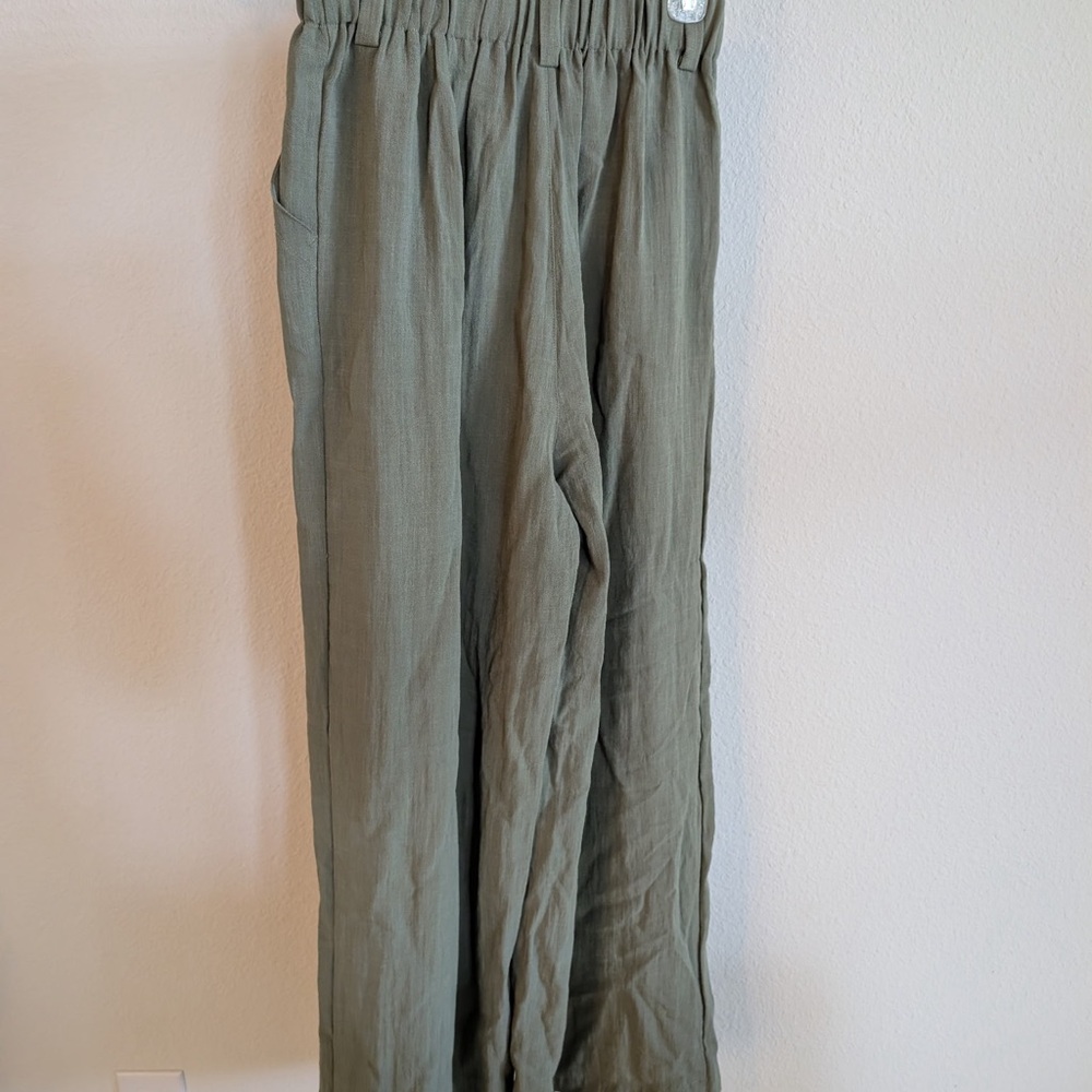 HALARA High Waisted Pocket Wide Leg Casual Linen-Feel Pants NWT! size small - Picture 7 of 7
